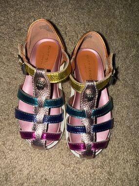 Kurt Geiger Kids Metallic Multi-Strip Gladiator Sandals - Pink Insole